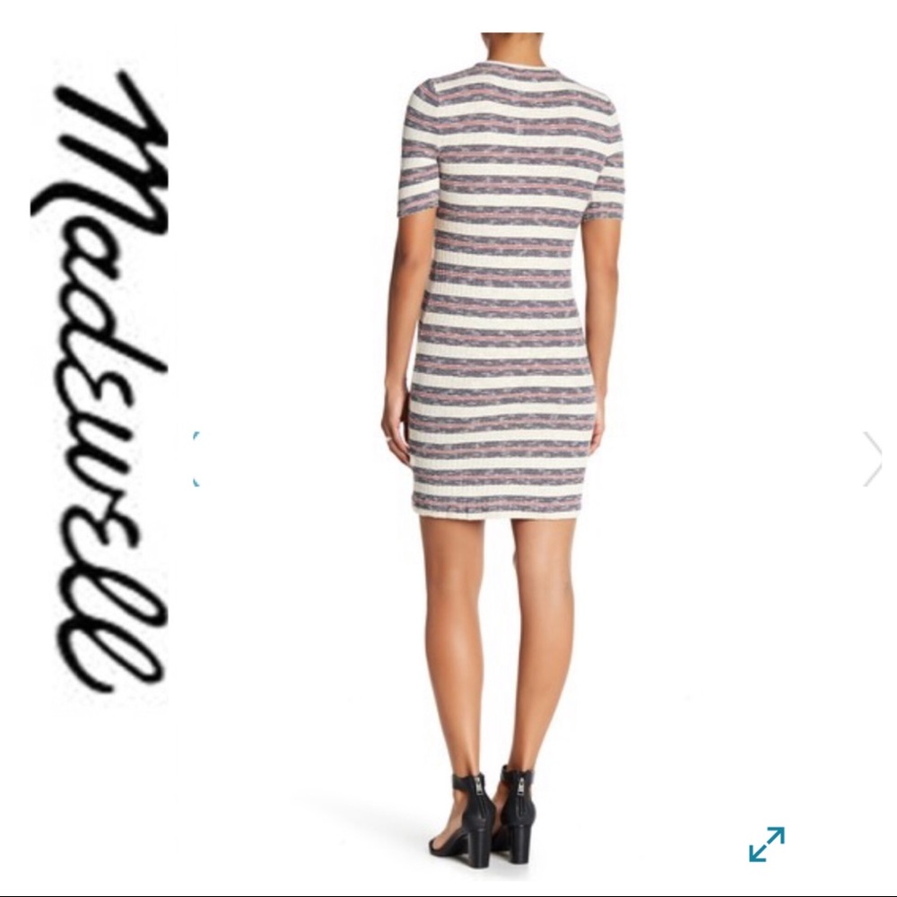 💕SALE💕NWT Madewell Striped Ribbed Dress - Picture 3 of 8